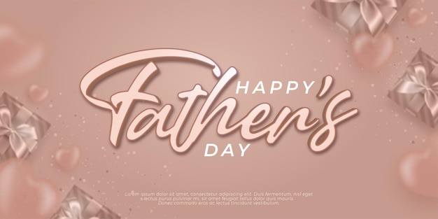 Realistic banner design for father's day celebration