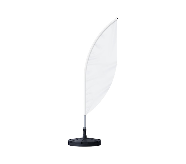 Realistic banner stand beach feather flag 3d