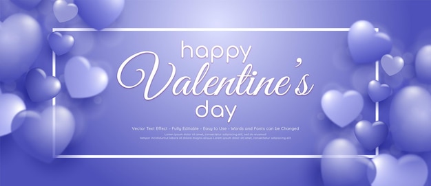 Vector realistic banner valentine's day in the color of the year 2022 color background