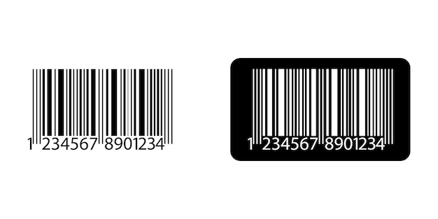 Realistic barcode for web and app design. Set of code.