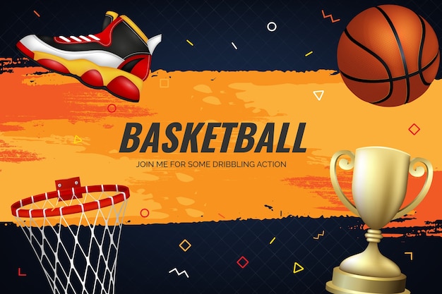 Vector realistic basketball background