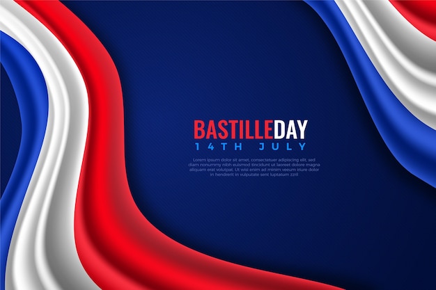 Realistic bastille day concept