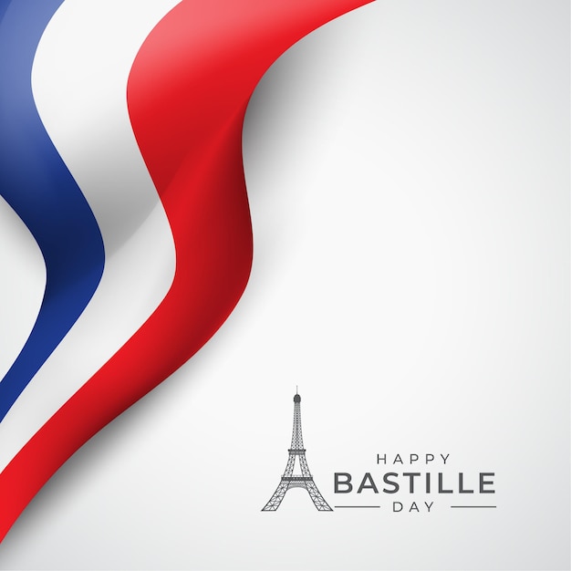 Realistic bastille day concept