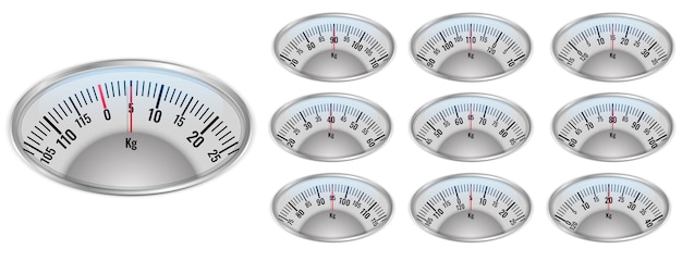 realistic bathroom scale for weighing machine isolated 3d illustrator