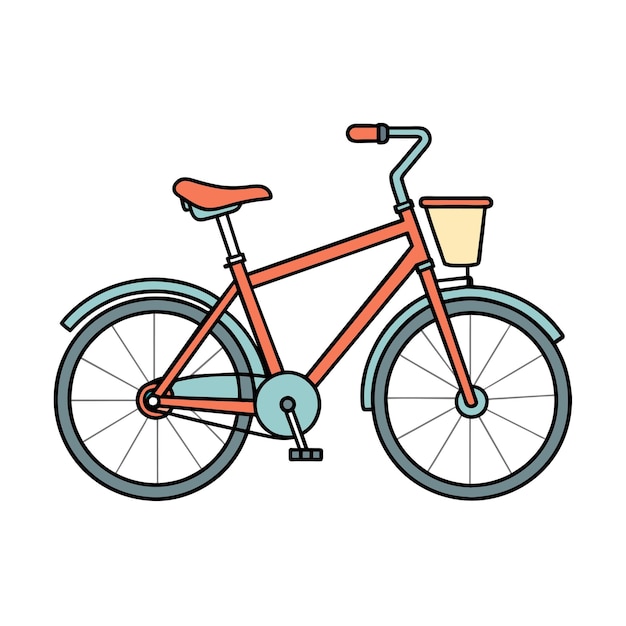 realistic bicycle vector illustration concept
