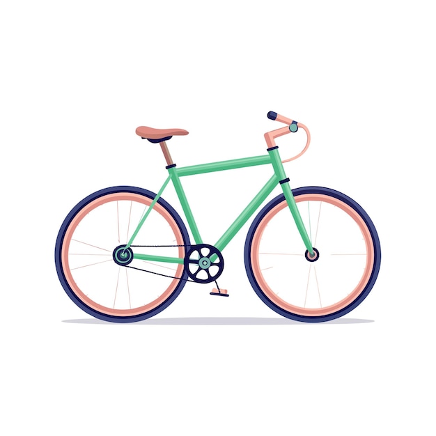 realistic bicycle vector illustration concept
