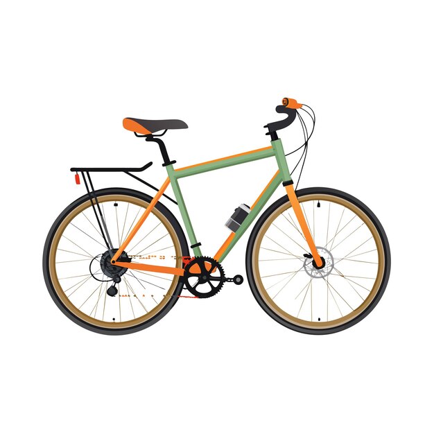 realistic bicycle vector illustration concept