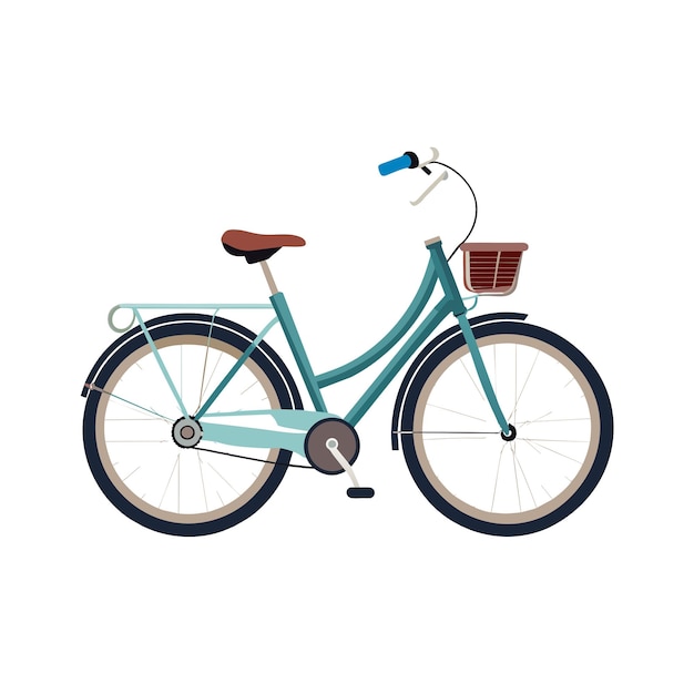 realistic bicycle vector illustration concept