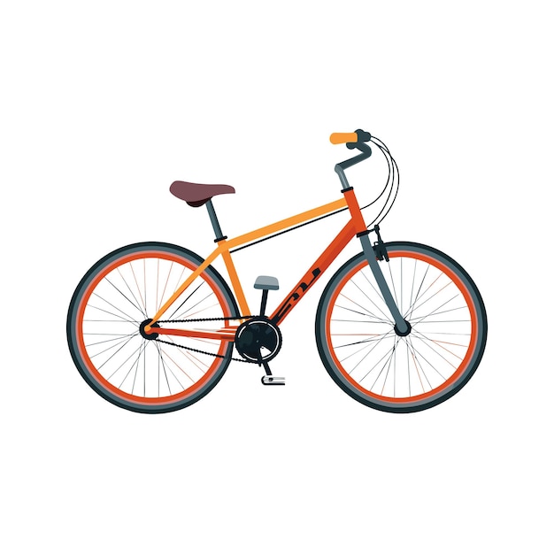 realistic bicycle vector illustration concept