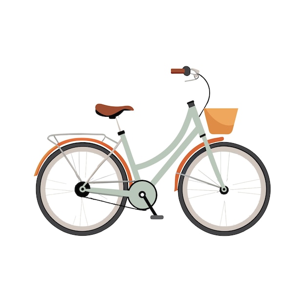 realistic bicycle vector illustration concept