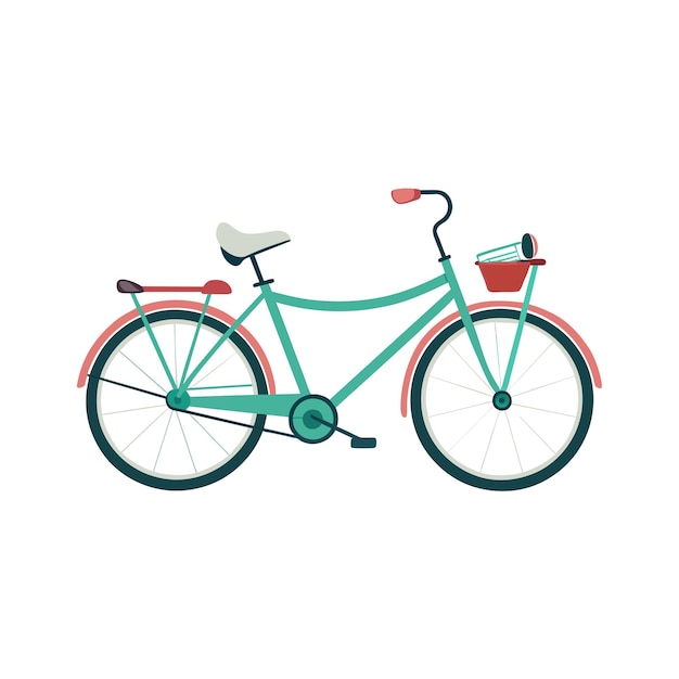realistic bicycle vector illustration concept