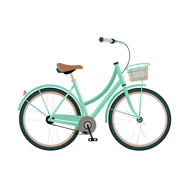 realistic bicycle vector illustration concept