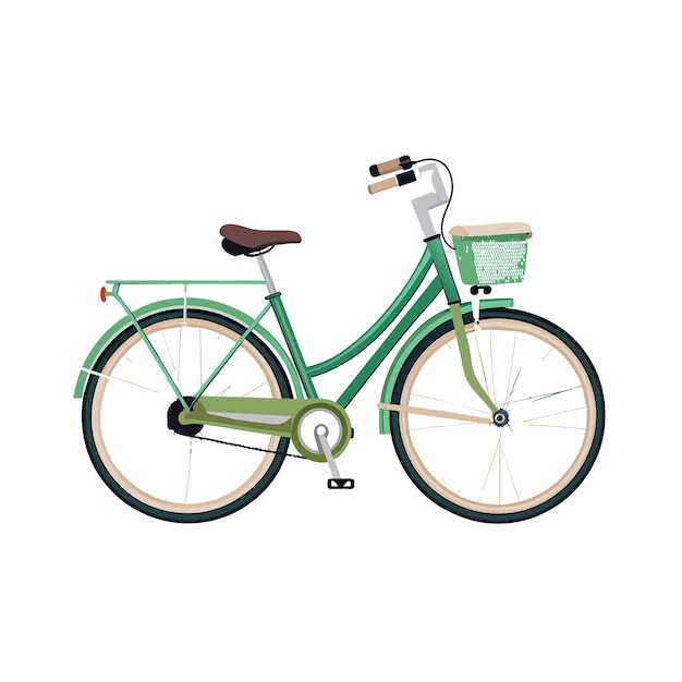 realistic bicycle vector illustration concept