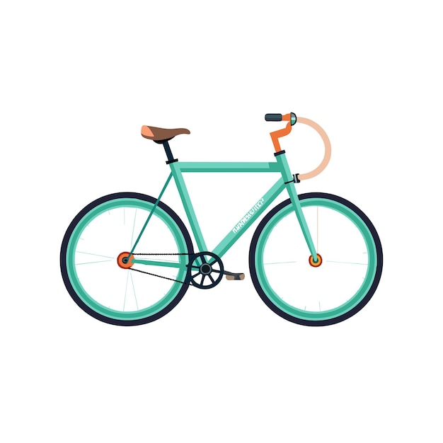 realistic bicycle vector illustration concept