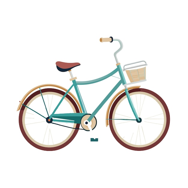 realistic bicycle vector illustration concept
