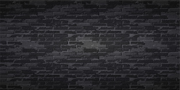 Vector realistic black brick background in eps cc file editable