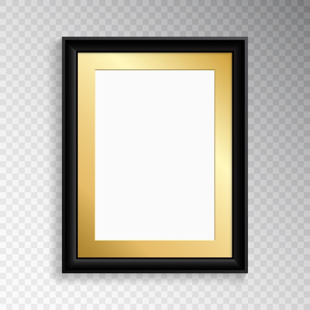 Vector a realistic black frame photography or painting.