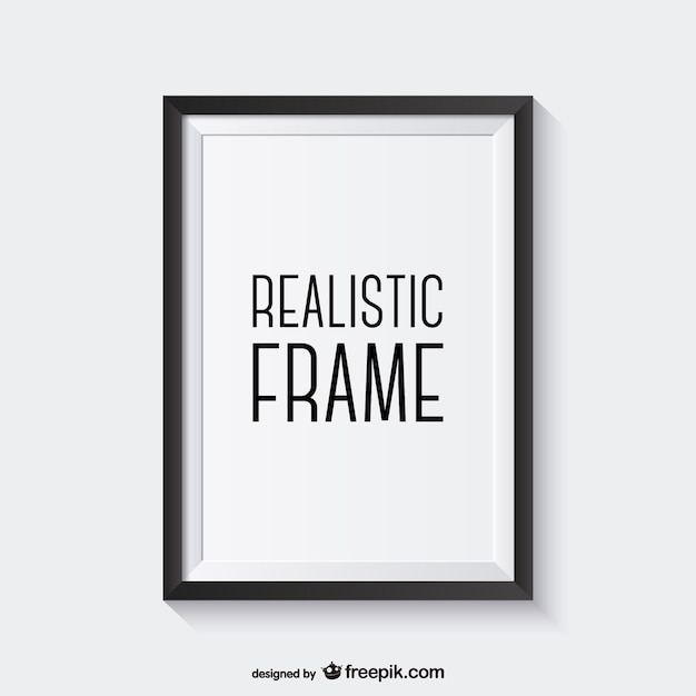 Vector realistic black frame