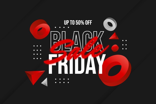 Realistic black friday background