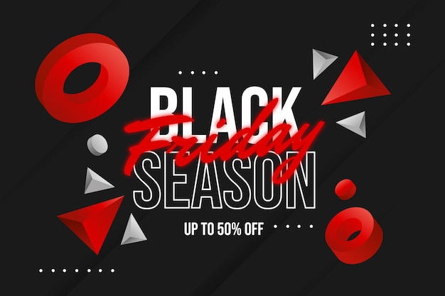 Realistic black friday background