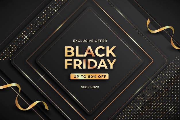 Realistic black friday background