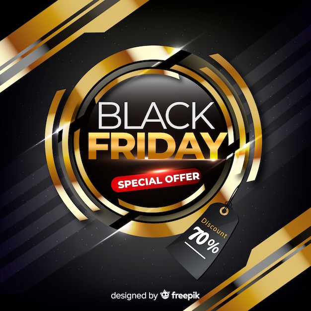 Premium Vector | Realistic black friday special offer banner