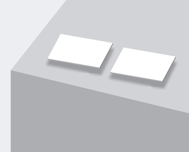 Vector realistic blank business card illustration for mockup