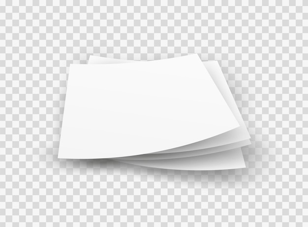 Vector realistic blank paper sheets.vector illustration