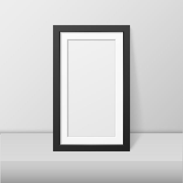 realistic blank picture frame template  isolated.