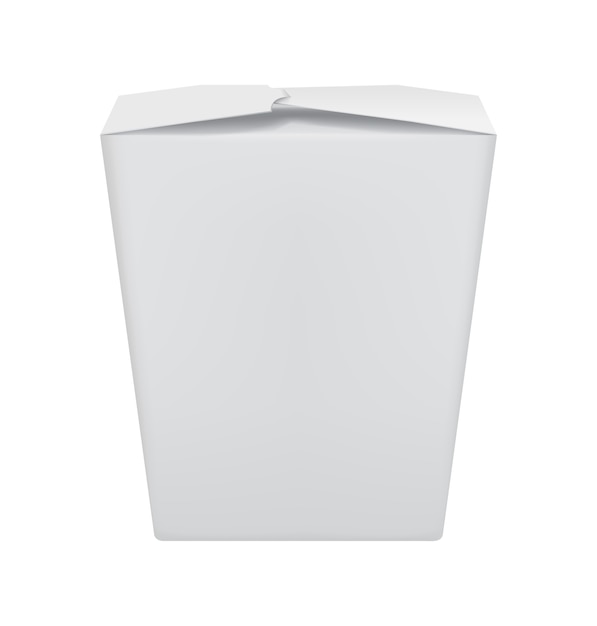 Realistic blank take away wok food container