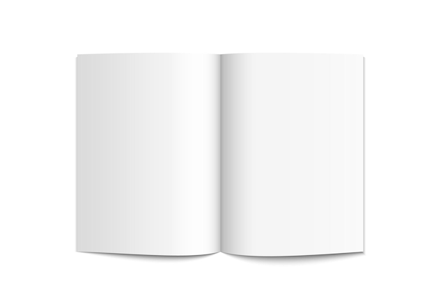 Vector realistic blank white magazine