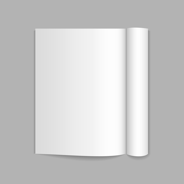 Vector realistic blank white magazine