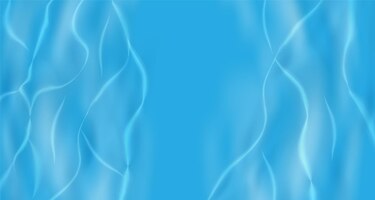 Vector realistic blue water ripple surface background ocean beach pool with gradient color
