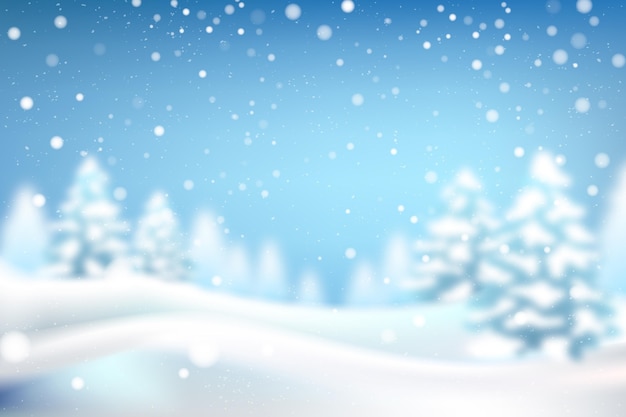 Realistic blurred christmas background