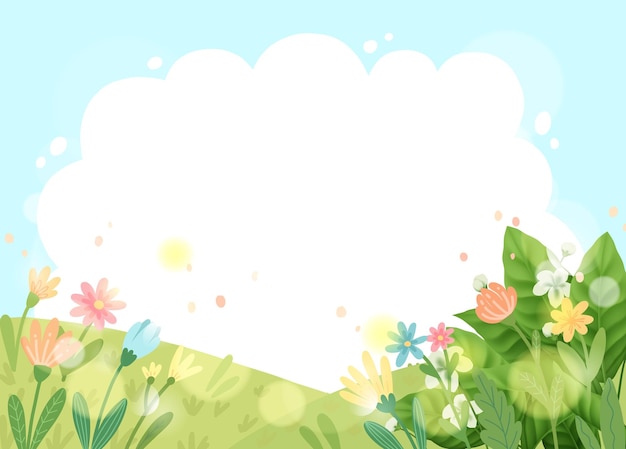 Realistic blurred spring background