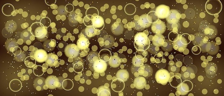 Vector realistic blurry glod abstract bokeh background