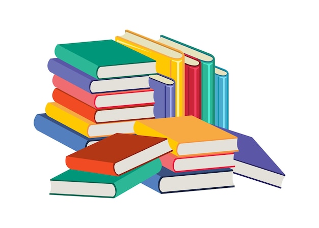 Realistic Books Vector Design