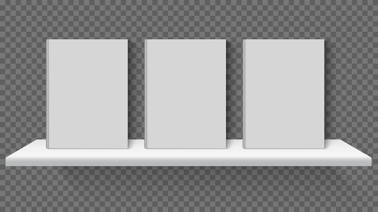 Vector realistic bookshelf