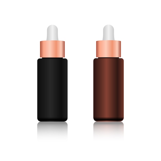 Realistic bottle cosmetic product set.