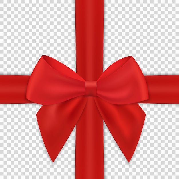 Realistic bow and ribbon isolated