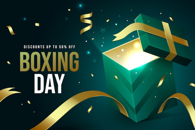 Vector realistic boxing day sale background