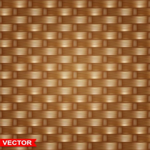 Realistic braided wooden wicker seamless texture