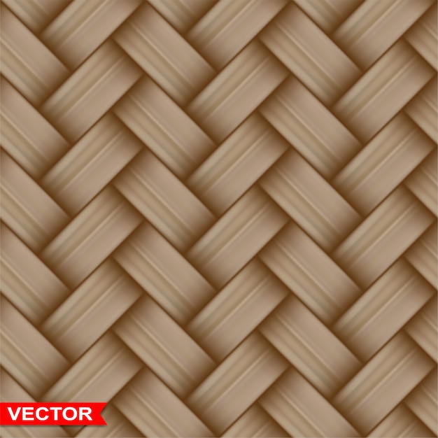 Realistic braided wooden wicker seamless texture