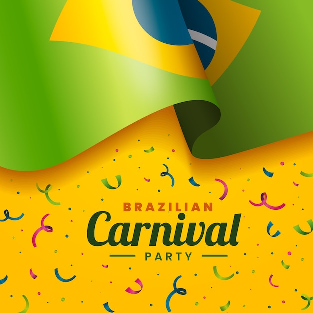 Vector realistic brazilian carnival concept