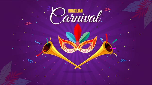 Realistic brazilian carnival illustration