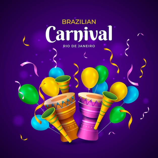 Vector realistic brazilian carnival illustration