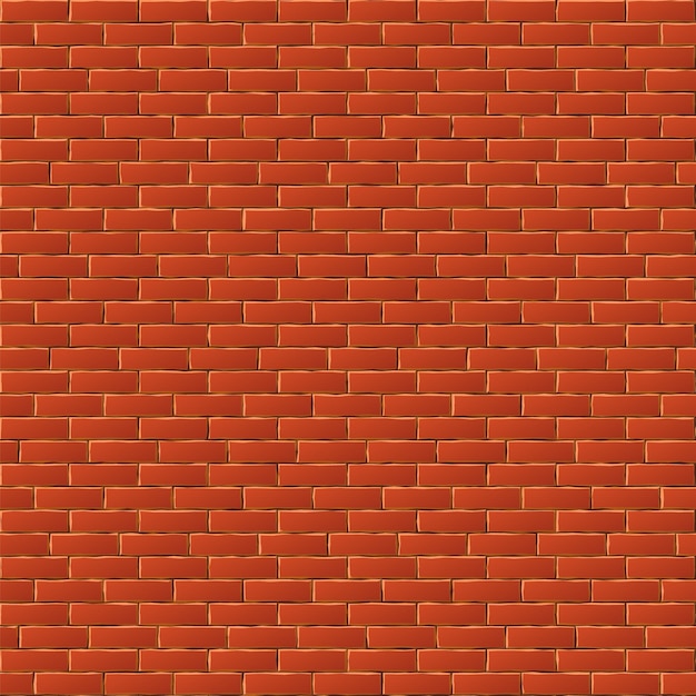 Realistic brick pattern red stone wall background