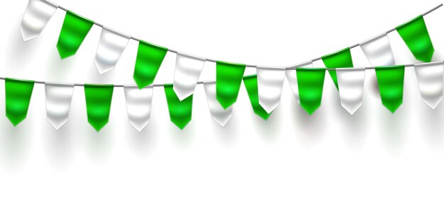 Giorno della st patrick realistico della bandiera 3d della stamina