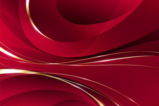 Vector realistic burgundy and gold background