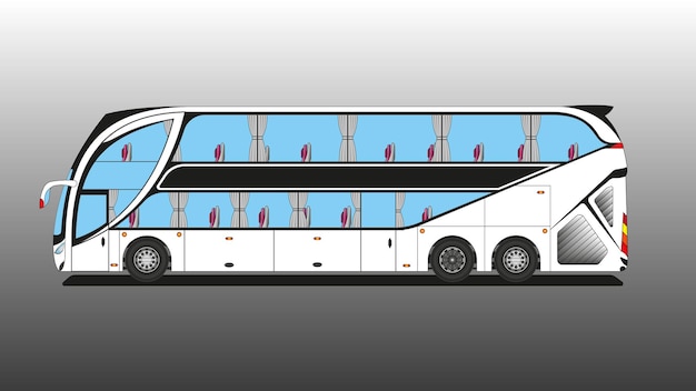 Realistic Bus Side View